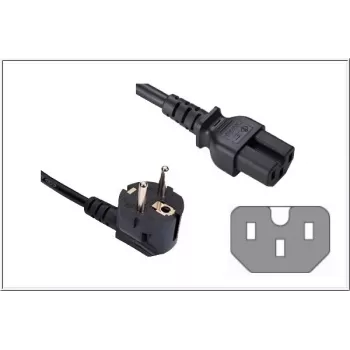 GoodConnections zahnutý napájací kábel Schuko na IEC-C15, 1,8m, čierny, 10A/250V, H05VV-F, spotrebiče 1501-18