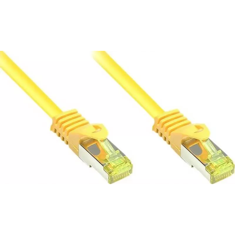 GoodConnections Cat.7 RJ45 patch kábel - 25m, žltý, S/FTP PiMF, bezhalogénový, 600MHz (8070R-250Y)