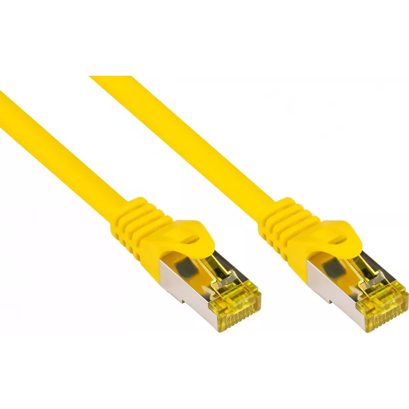 GoodConnections Cat.7 RJ45 patch kábel - 25m, žltý, S/FTP PiMF, bezhalogénový, 600MHz (8070R-250Y)