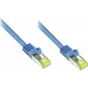 GoodConnections Cat.7 S/FTP RJ45 patch kábel, 15m, modrý, bezhalogénový, 600MHz, ochrana západky 8070R-150B