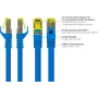 GoodConnections Cat.7 S/FTP RJ45 patch kábel, 15m, modrý, bezhalogénový, 600MHz, ochrana západky 8070R-150B