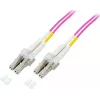 GoodConnections LC/LC Duplex OM4 Multimode vláknový patch kábel, 2 m, aqua, LSZH LW-802LC4