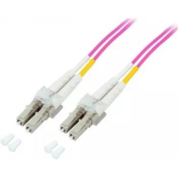 GoodConnections LC/LC Duplex OM4 Multimode vláknový patch kábel, 2 m, aqua, LSZH LW-802LC4