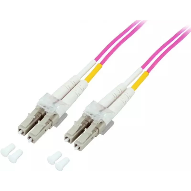 GoodConnections LC/LC Duplex OM4 Multimode vláknový patch kábel, 2 m, aqua, LSZH LW-802LC4