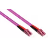 GoodConnections LC/LC Duplex OM4 Multimode vláknový patch kábel, 2 m, aqua, LSZH LW-802LC4