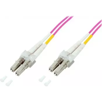 GoodConnections LC/LC Duplex OM4 Multimode vláknový patch kábel, 2 m, aqua, LSZH LW-802LC4