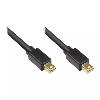 GoodConnections Mini DisplayPort 1.1 kábel, konektor samec na konektor samec, pozlátený, čierna, 3 m