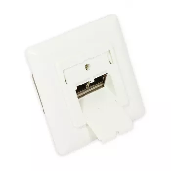 GoodConnections sieťová zásuvka Cat. 6, 2xRJ45, tienená, pod omietku, dizajnovo kompatibilná, vertikálny vstup kábla, perlová biela RAL 1013 (GC-N0025)