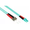 GoodConnections OM3 Duplex multimódový optický patch kábel LC/ST, 50/125, LSZH, vymeniteľná polarita, 1m