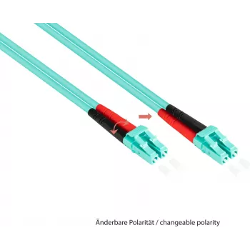 GoodConnections OM3 duplex multimode LWL patch kábel SC na LC, 50/125 µm, 1 m, LSZH aqua LW-801LS3