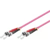 GoodConnections OM4 ST na ST multimode duplex LWL patch kábel, 7,5m, LSZH, fialová LW-8075ST4