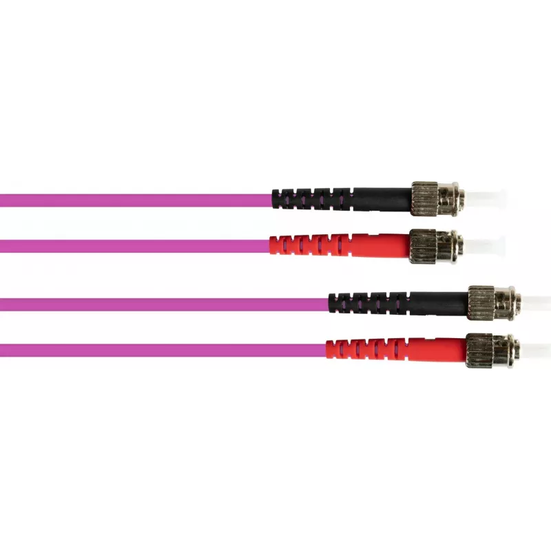 GoodConnections OM4 ST na ST multimode duplex LWL patch kábel, 7,5m, LSZH, fialová LW-8075ST4