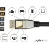 GoodConnections PREMIUM DisplayPort 2.0 kábel, 54 Gbit/s, UHBR 13.5, 4K @240Hz / 8K @60Hz, celokovový konektor, meď (DP20-PY020)