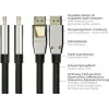 GoodConnections PREMIUM DisplayPort 2.0 kábel, 54 Gbit/s, UHBR 13.5, 4K @240Hz / 8K @60Hz, celokovový konektor, meď (DP20-PY020)