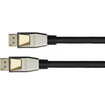 GoodConnections PREMIUM DisplayPort 2.0 kábel, 54 Gbit/s, UHBR 13.5, 4K @240Hz / 8K @60Hz, celokovový konektor, meď (DP20-PY020)