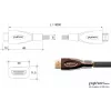 GoodConnections PYTHON Series vysokorýchlostný HDMI kábel s Ethernet, 4K UHD 60Hz, 18Gbps, pozlátený, nylonový oplet, 3m, čierny (GC-M0018)
