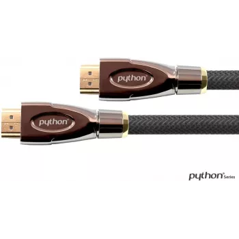 GoodConnections PYTHON Series vysokorýchlostný HDMI kábel s Ethernet, 4K UHD 60Hz, 18Gbps, pozlátený, nylonový oplet, 3m, čierny (GC-M0018)