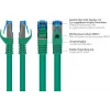 GoodConnections RNS® Cat. 6A S/FTP bezhalogénový patch kábel s ochranou západky, 3 m, zelený