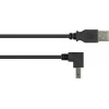 GoodConnections USB 2.0 kábel A na B zahnutý 3m čierny 2510-3W