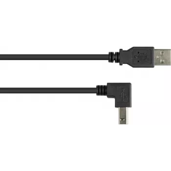 GoodConnections USB 2.0 kábel A na B zahnutý 3m čierny 2510-3W