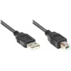 GoodConnections USB 2.0 kábel A na B konektor samec, 3m, čierny 2510-3OFS