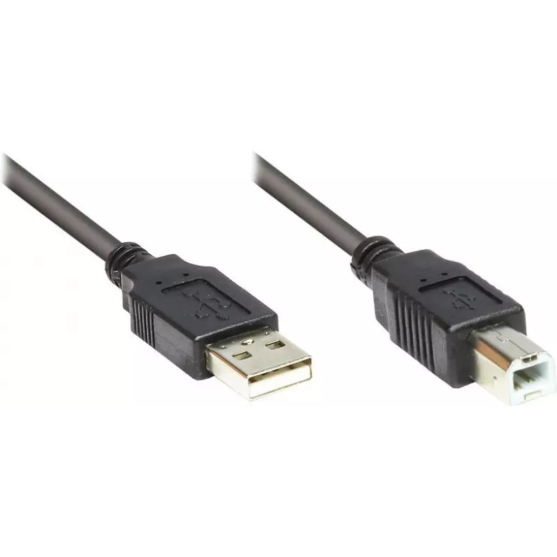 GoodConnections USB 2.0 kábel A na B konektor samec, 3m, čierny 2510-3OFS