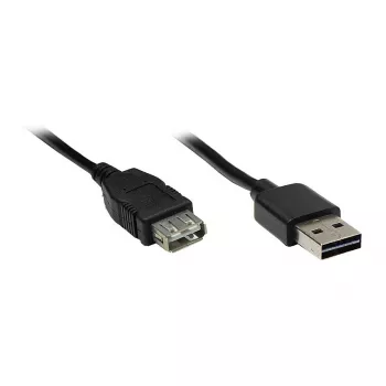 GoodConnections USB 2.0 predlžovací kábel - Type-A konektor samec na konektor samica, 1,8 m, čierny (2511-EU02)