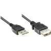 GoodConnections USB 2.0 predlžovací kábel Type-A samec na samica, čierny, 0,3 m