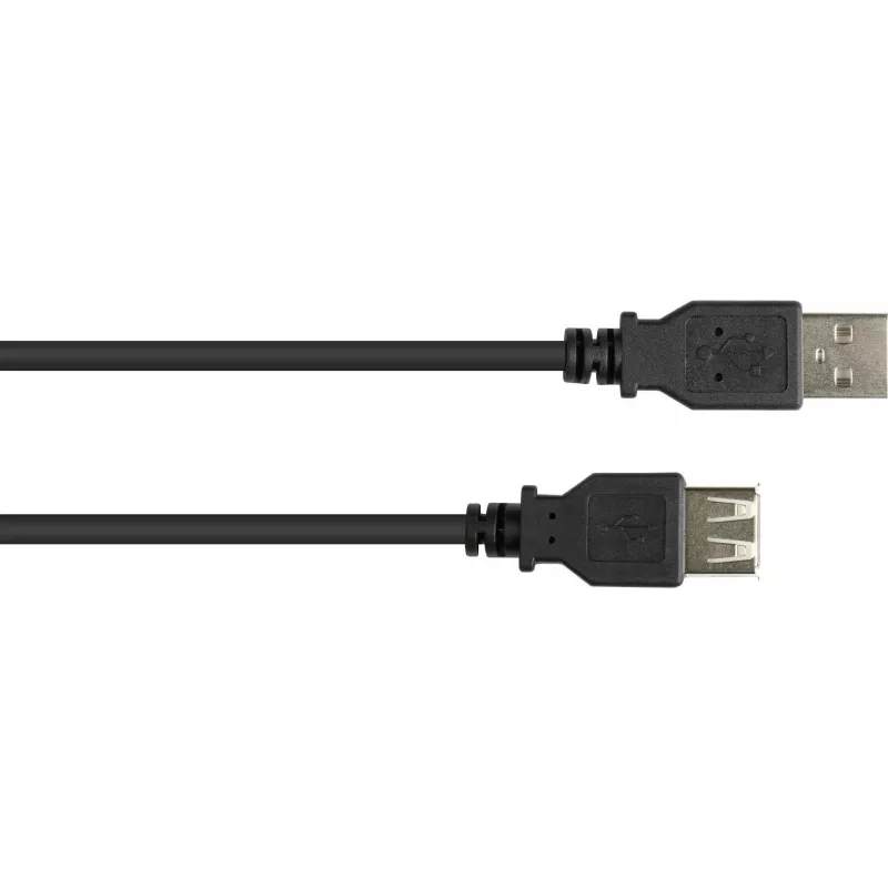 GoodConnections USB 2.0 predlžovací kábel Type-A samec na samica, čierny, 0,3 m