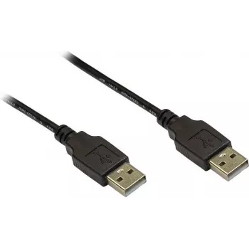 GoodConnections USB 2.0 Type-A konektor samec na Type-A konektor samec kábel, 3m, čierny 2212-AA3S