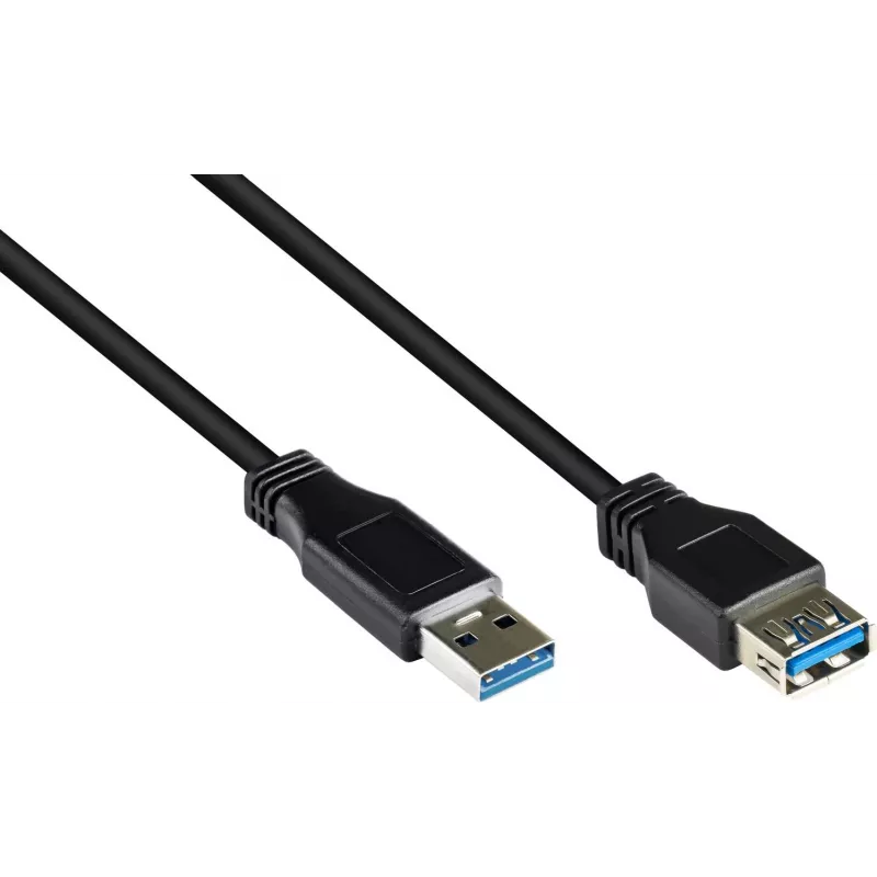 GoodConnections USB 3.0 predlžovací kábel – A konektor samec na A konektor samica, 1,8 m, čierny (2711-S02)
