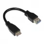 GoodConnections USB 3.0 OTG adaptérový kábel, Micro USB B konektor samec na USB-A konektor samica, čierny, 0,1 m