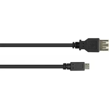 GoodConnections USB-OTG adaptérový kábel, Micro-USB Type-B konektor samec na USB Type-A konektor samica, USB 2.0, 0,1 m, čierny