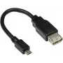 GoodConnections USB-OTG adaptérový kábel, Micro-USB Type-B konektor samec na USB Type-A konektor samica, USB 2.0, 0,1 m, čierny