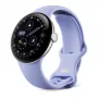 Google Pixel Watch 4 - 41 mm - Polished Silver Aluminium - Iris Active Band - Wear OS smart hodinky