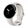 Google Pixel Watch LTE 41mm leštené strieborné puzdro so športovým remienkom - Chalk