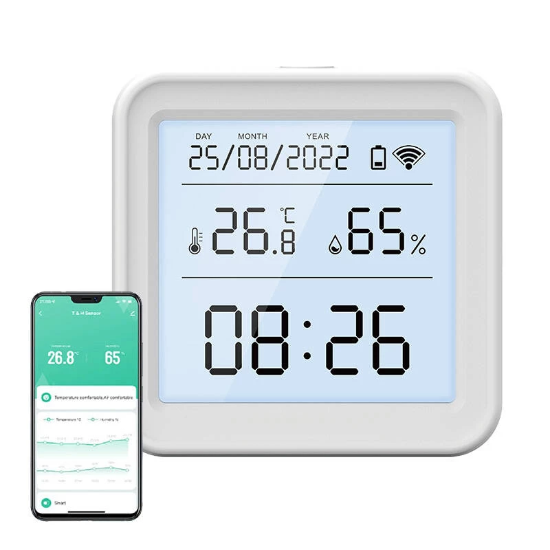 Gosund S6 smart Wi-Fi senzor teploty a vlhkosti vzduchu s LCD displejom, kompatibilný s Tuya