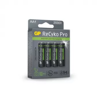 GP batéria (AA) nabíjateľná ReCyko+ Pro Fast Flash, NiMH, 4 ks blister, 2000mAh