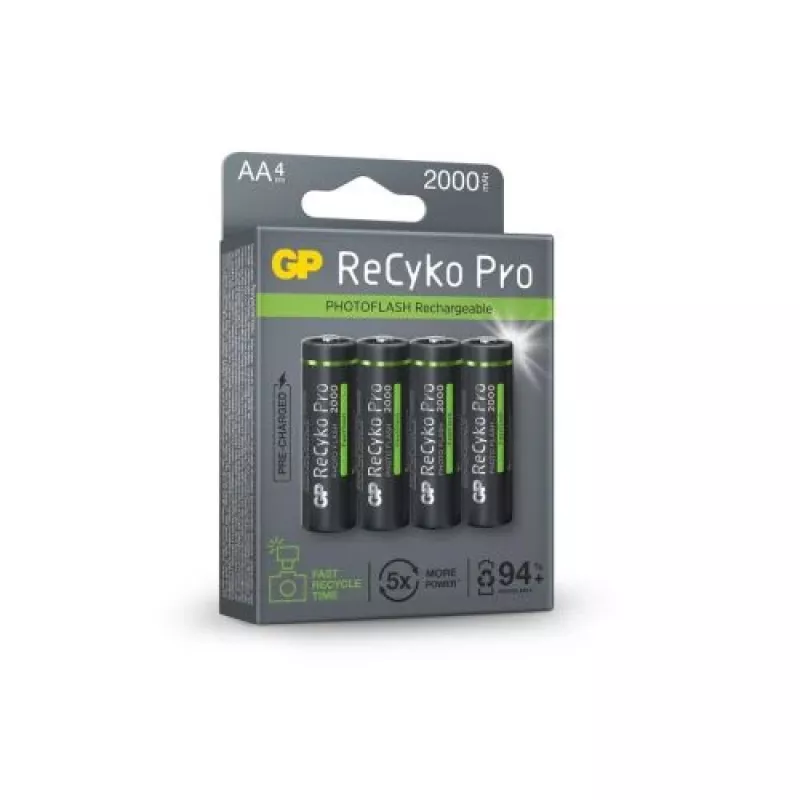 GP batéria (AA) nabíjateľná ReCyko+ Pro Fast Flash, NiMH, 4 ks blister, 2000mAh