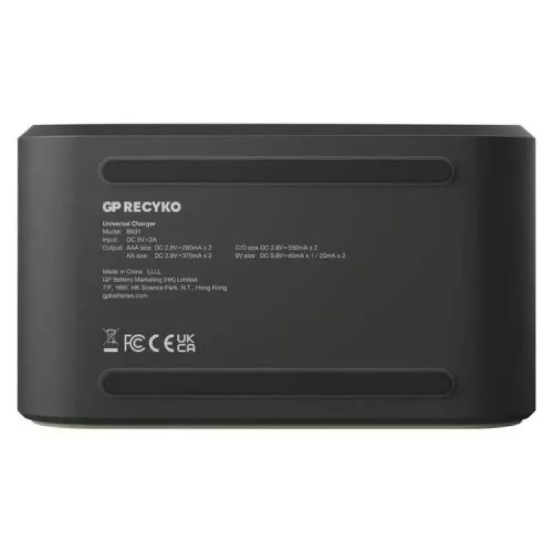 GP nabíjačka batérií B361 so 4 kanálmi, 2600 mAh, 2,8 V, čierna EU