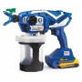 Graco Ultramax akumulátorový airless ručný striekací stroj na farbu sada s 2x DeWalt 2.0Ah batériami, nabíjačkou a nástrojovou taškou