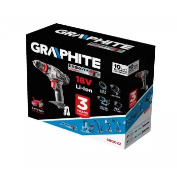 GRAPHITE 58G022 Energy+ 18V akumulátorový skrutkovač 1250 ot/min