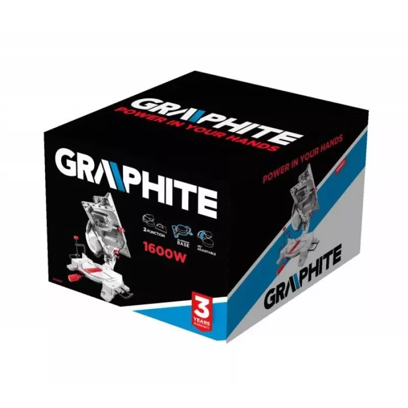 GRAPHITE univerzálna píla 1600W, 254 mm pílový kotúč, 30 mm vŕtanie