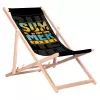 GRB GreenBlue GB183 klasické ležadlo z bukového dreva s potlačou Summer Vibes
