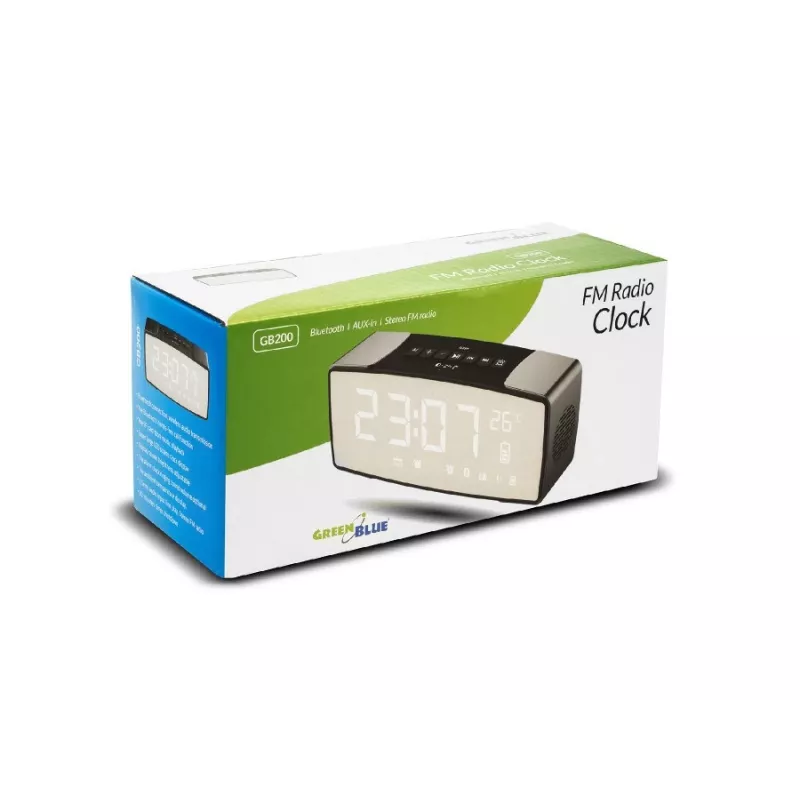 GRB Greenblue GB200 Bluetooth rádiobudík, FM, AUX-IN, 6 W, teplota, 2200 mAh
