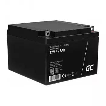 Green Cell AGM35 12V 26Ah AGM VRLA bezúdržbová batéria pre kosačku, skúter, čln, invalidný vozík