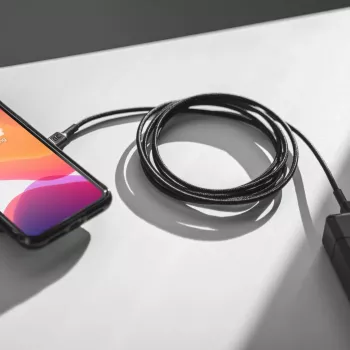 Green Cell GC PowerStream USB Type-C samec na Type-C samec kábel rýchleho nabíjania 2m čierny