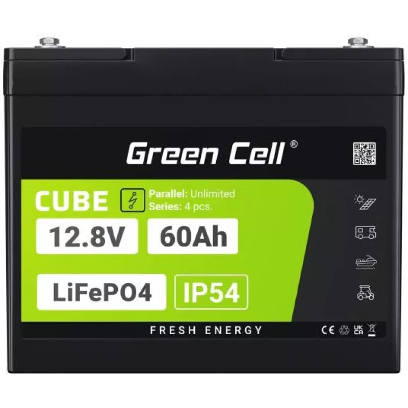 Green Cell LFPGC12V60AH UPS batéria lítium-železofosfátová (LiFePO4) 12,8 V 60 Ah