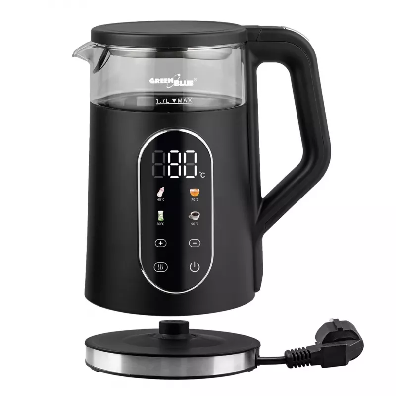 GREENBLUE Bezdrôtová kanvica GB670 B 1,7L 2200W čierna/strieborná
