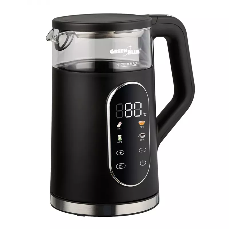 GREENBLUE Bezdrôtová kanvica GB670 B 1,7L 2200W čierna/strieborná